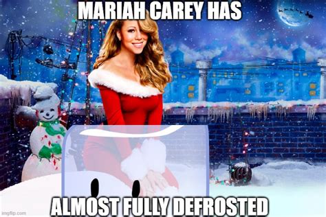 mariah carey christmas meme defrosting